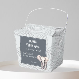 Safari Elephant Baby Shower Favor Box