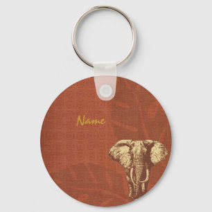 Safari Elephant Key Ring