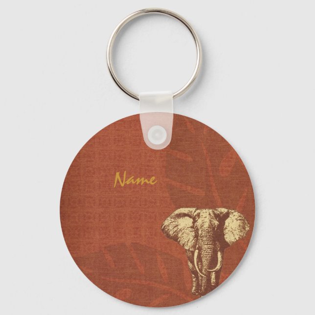 Safari Elephant Key Ring (Front)