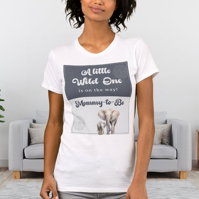 Safari Elephant Mummy-to-Be Baby Shower Shirt (Creator Uploaded)