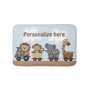 Safari Express/Jungle Animal Train Kid's Bath Mat