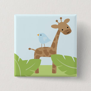 Safari Friends 15 Cm Square Badge