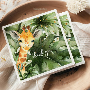Safari Giraffe Baby Shower  Napkin