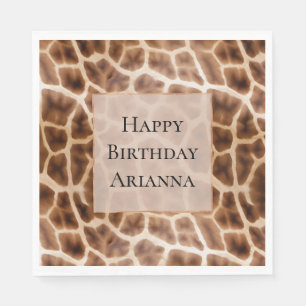 Safari Giraffe Print Napkin