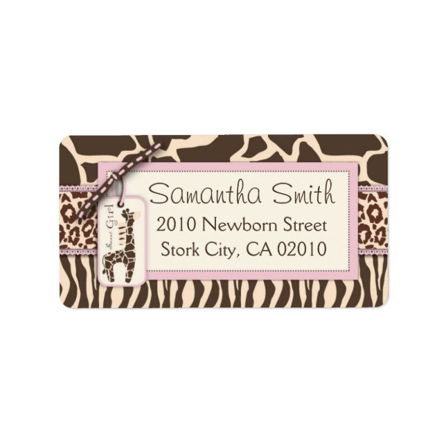 Safari Girl Address Label (Front)