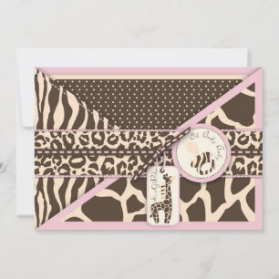 Safari Girl Invitation Card