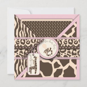 Safari Girl Invitation Square 2