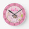 Safari Girl Jungle Personalised Nursery Wall Clock