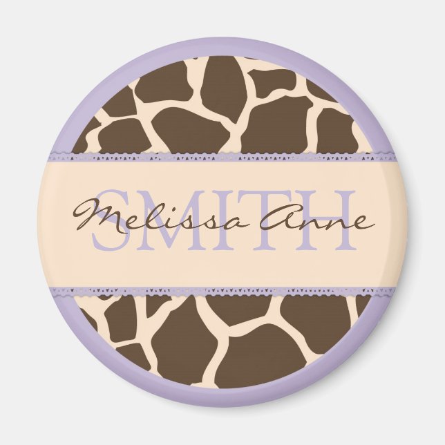 Safari Girl Lavender Magnet 4 (Front)