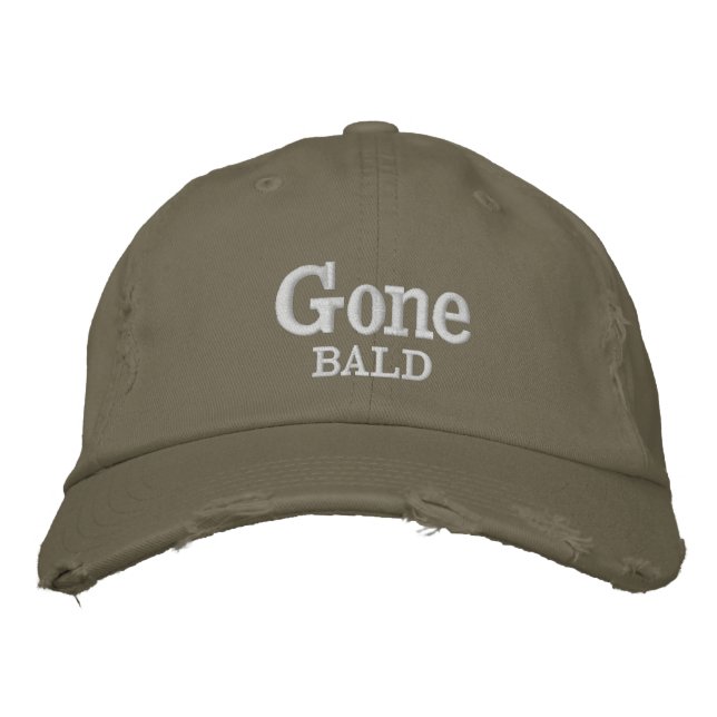 Safari Green Gone Bald Men's Hat (Front)