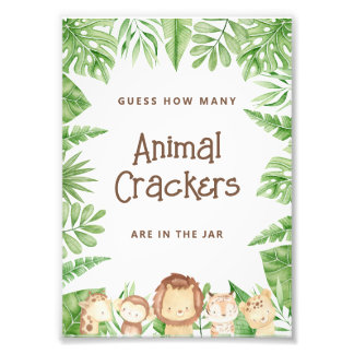 Safari Guess Game Baby Shower - Editable Sign