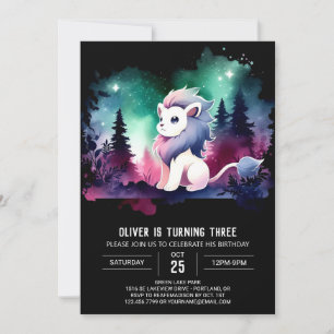 Safari Happy Lion Birthday Invitation