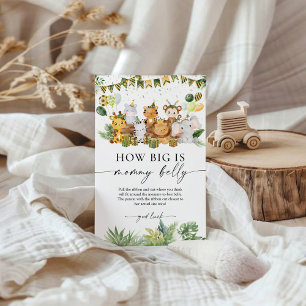 Safari How Big is Mummy's Belly Baby Shower Game