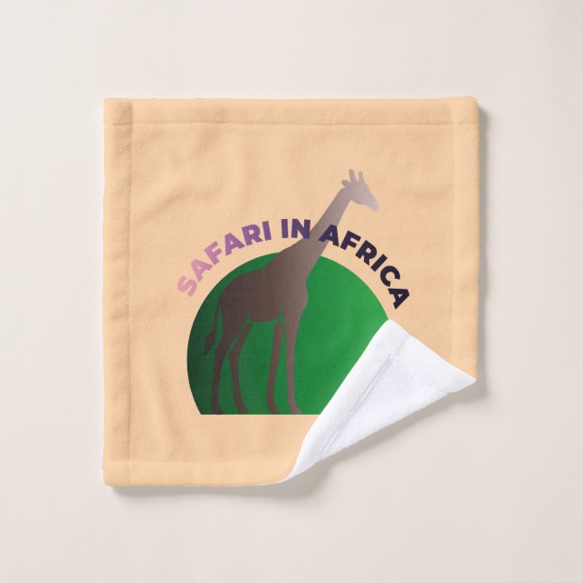Safari in Africa Bath Towel Set (Wash Cloth)
