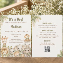 Safari It's a Boy All in One Baby Shower
