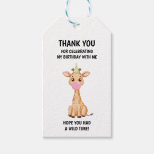 Safari Jungle Animal Green Boys Birthday Gift Tags