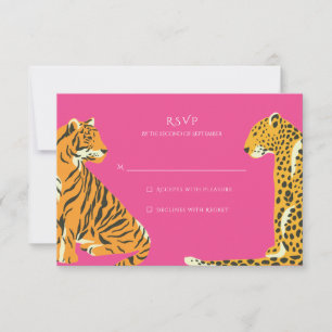 Safari Jungle Animal Wedding RSVP Card