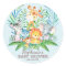 Safari Jungle Animals Baby Shower Favour Sticker