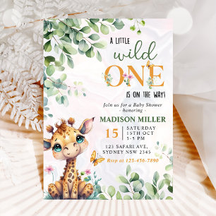 Safari Jungle Animals Baby Shower  Invitation