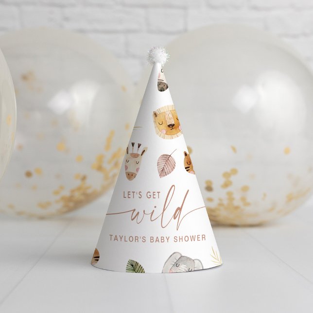 SAFARI Jungle Animals Baby Shower Party Hat (Creator Uploaded)