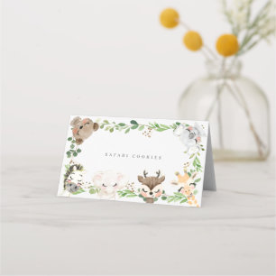 Safari Jungle Animals Buffet Food Labels Place Card