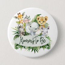 Safari Jungle Animals Mummy to be baby shower pin