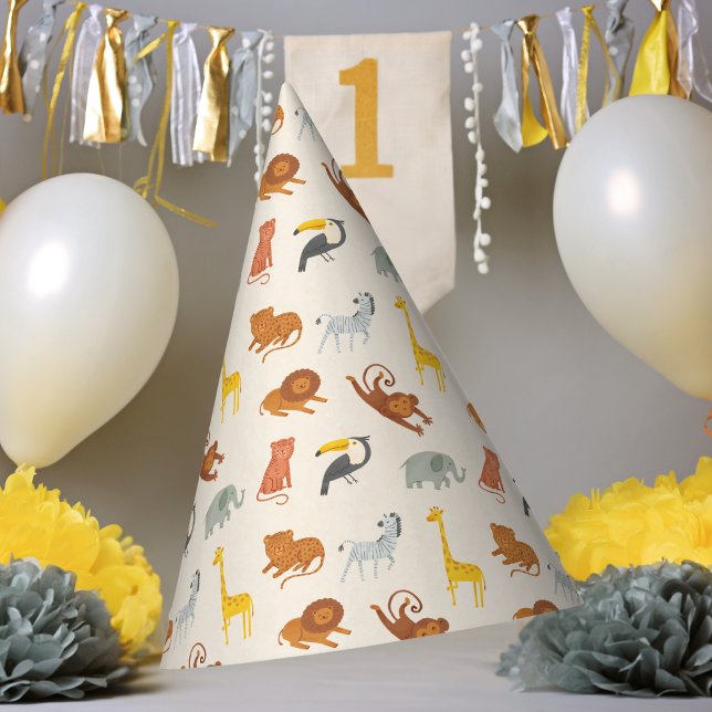 Safari Jungle Animals Party Hat (Creator Uploaded)