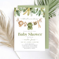 Safari Jungle Animals wild one boy Baby Shower