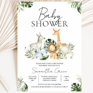 Safari Jungle Baby Shower Invitation