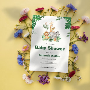 Safari Jungle Baby Shower Invitation