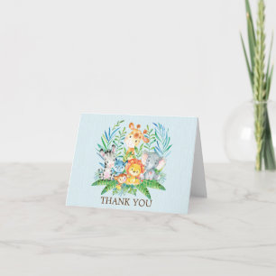 Safari Jungle Baby Shower Thank You Note Card