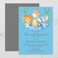 Safari Jungle Boy Baby Shower by Mail