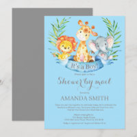 Safari Jungle Boy Baby Shower by Mail