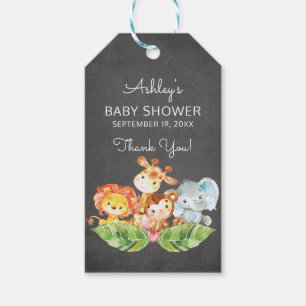 Safari Jungle Boys Baby Shower Favour Gift Tag