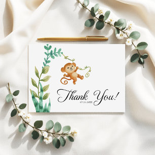 Safari Jungle Boys Baby Shower Thank You Card