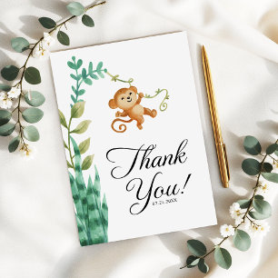 Safari Jungle Boys Birthday Party Thank You Card