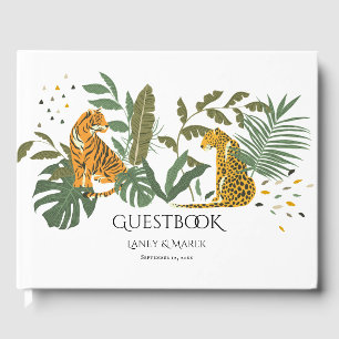 Safari Jungle Cats Wedding Guestbook