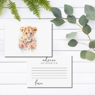 Safari Jungle Lion Advice for Mum Enclosure Card