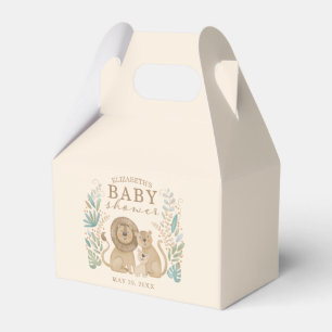 Safari Jungle Lion Boy Baby Shower Favour Box