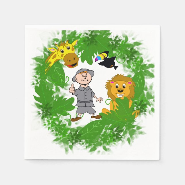Safari Jungle Paper Napkin (Front)