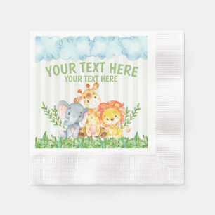 Safari Jungle Zoo Animal Napkins