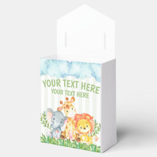 Safari Jungle Zoo Animal Party Favour Box
