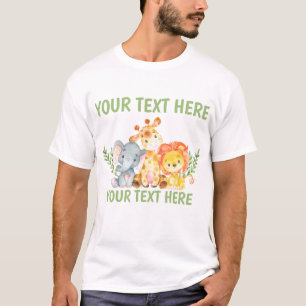 Safari Jungle Zoo Animals Men's T-Shirt