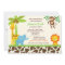 Safari Jungle Zoo Baby Shower Invitations