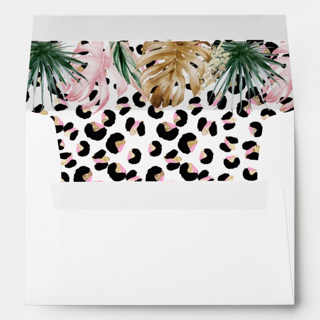Safari Leopard Print Party Supplies Jungle Party Envelope (Back (Bottom))