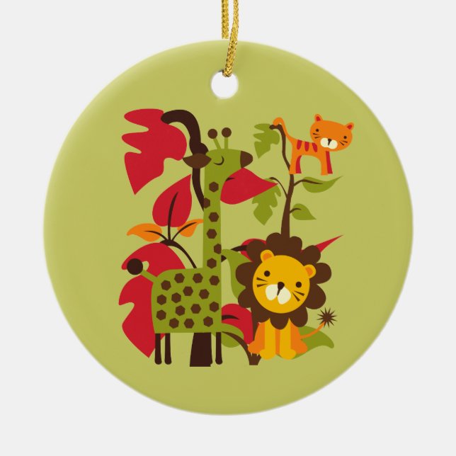 Safari Life Ceramic Tree Decoration (Front)