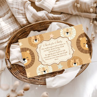 Safari Lion Baby Shower Books for Baby