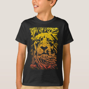 Safari Lion Colourful Lion Drawing Lion T-Shir T-Shirt