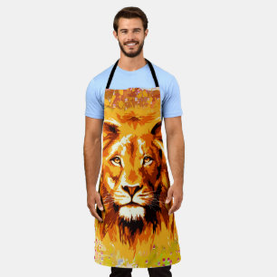 Safari Lion   Colourful Lion Drawing   Painting Apron