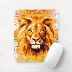 Safari Lion Mouse Pad   Colourful Lion Mousepad